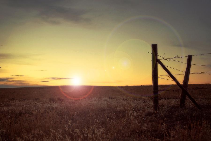 Sunset on the Prairie Photograph by Amanda Smith