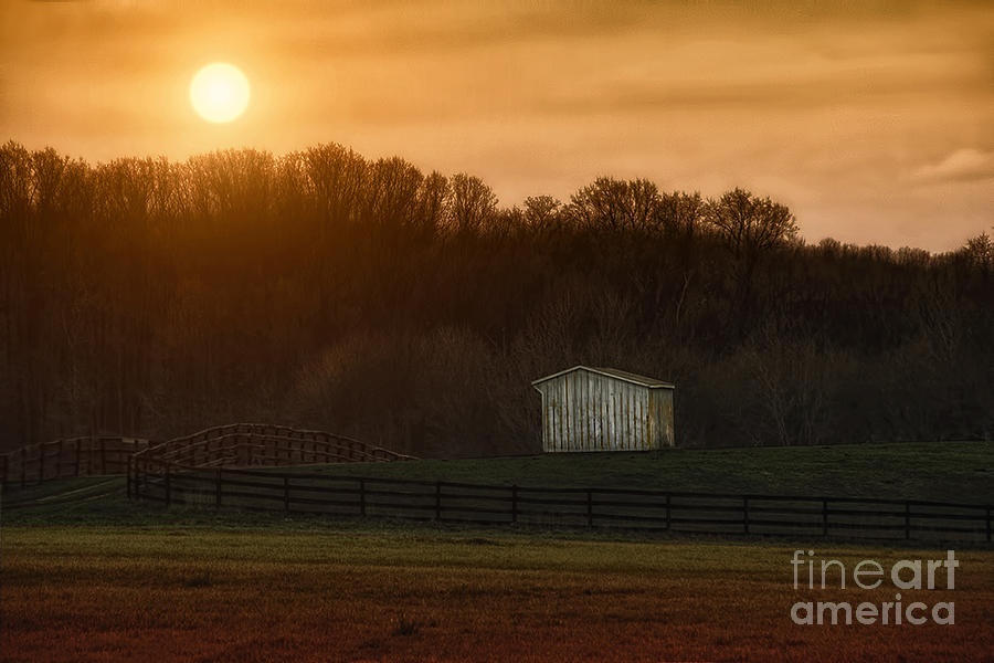 Sunset Photograph - Sunset On The Ranch by Tom York Images