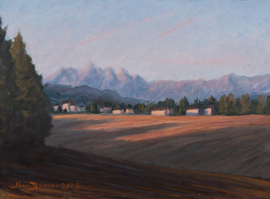 Sunset On The Resegone Painting