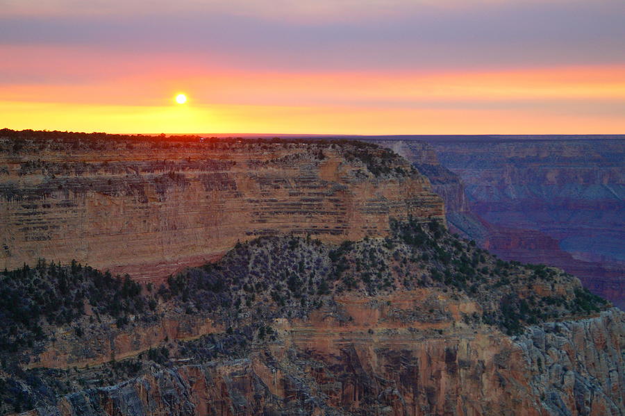Sunset on the Rim Photograph by Beth Collins