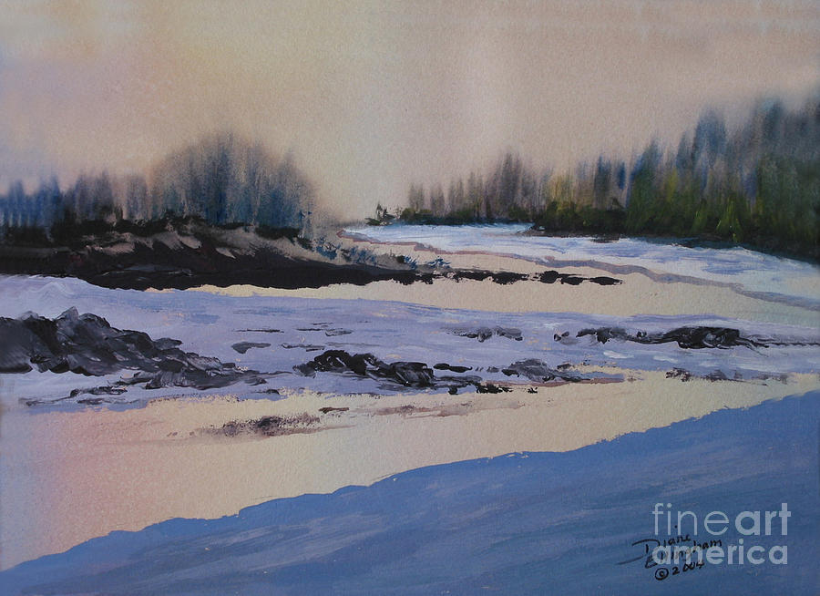 Sunset On The River Painting by Diane Ellingham