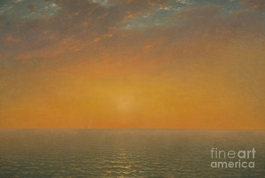 Sunset on the Sea, 1872 Painting by John Frederick Kensett