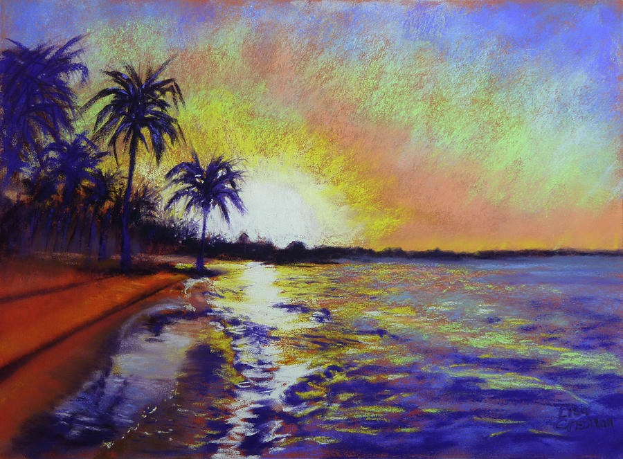 Sunset on the Sea Painting by Lisa Crisman