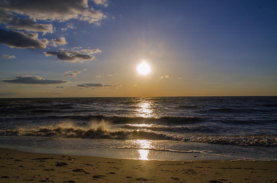 Sunset Photograph - Sunset on the Shores of the Delaware Bay by Bill Cannon