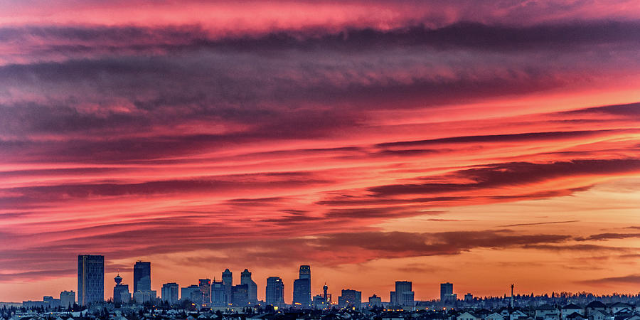 Sunset on the skyline Photograph by Canadart -