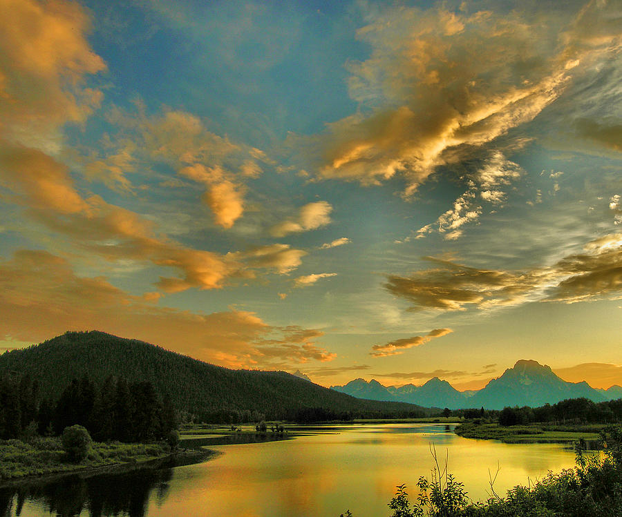 Sunset on the Snake River  Photograph by Steven Ainsworth