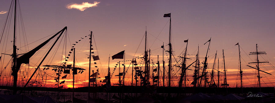 Sunset on the Tall Ships Photograph by Frederic A Reinecke