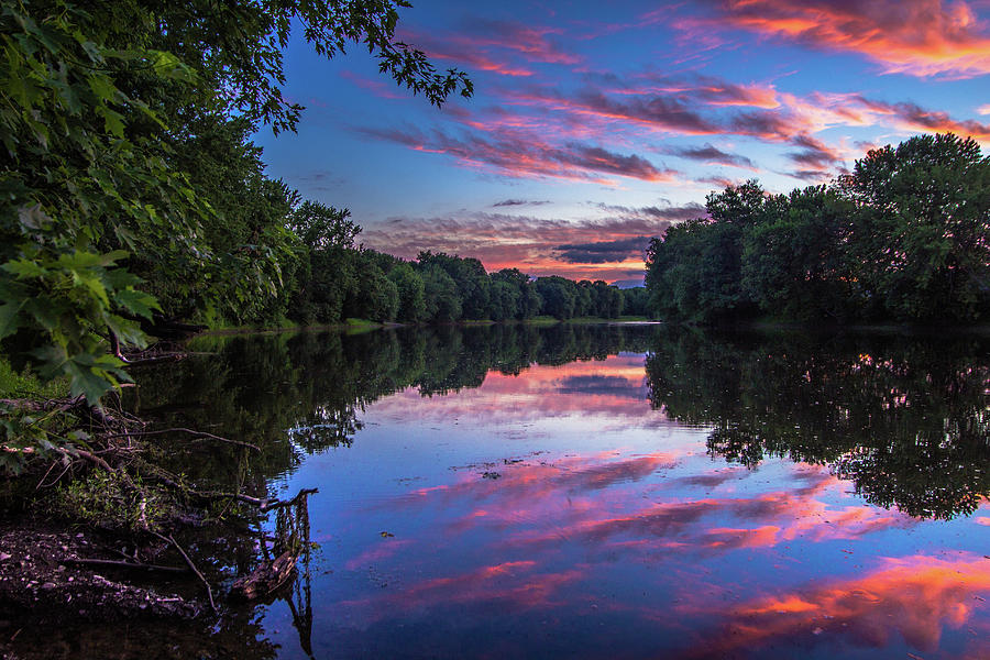 Sunset On The Wallkill River Photograph by John Morzen
