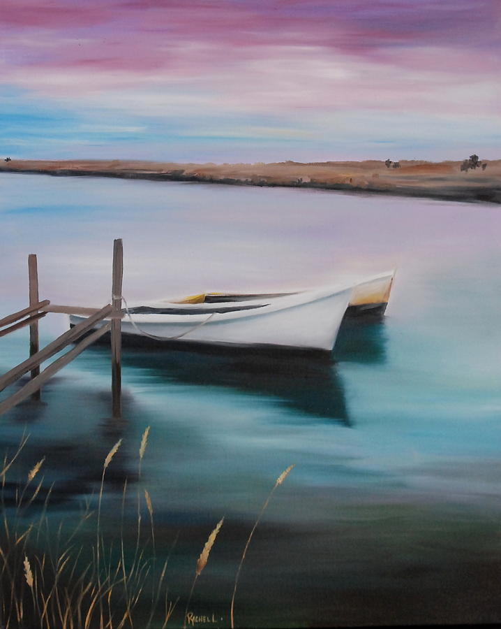 Sunset on the Water Painting by Rachel Lawson