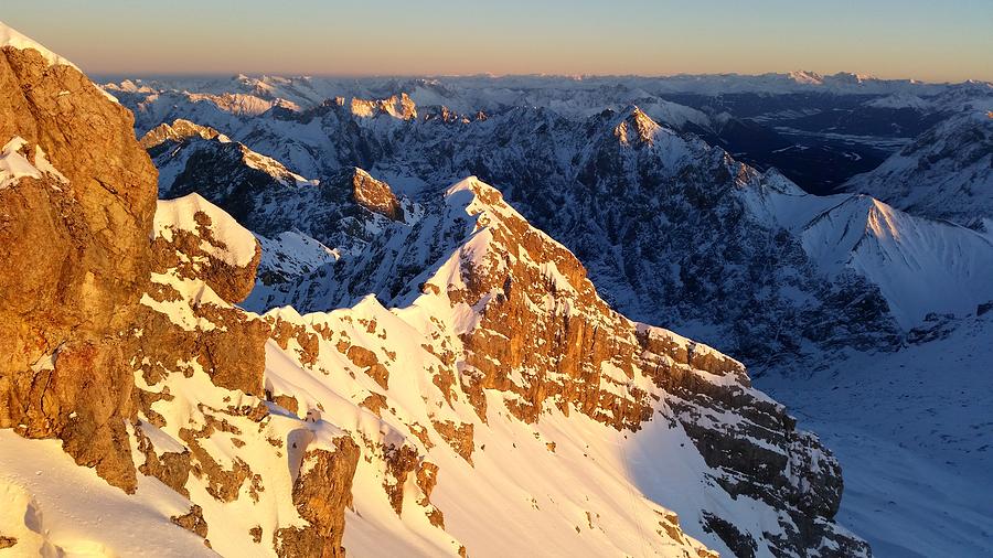 Zugspitze Photograph - Sunset on the Zugspitze by Two Small Potatoes Zugspitze Photograph - Sunset on the Zugspitze by Two Small Potatoes