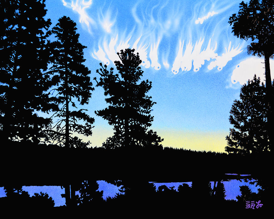 Summer Painting - Sunset On Wickiup by Ebenlo - Painter Of Song Summer Painting - Sunset On Wickiup by Ebenlo - Painter Of Song