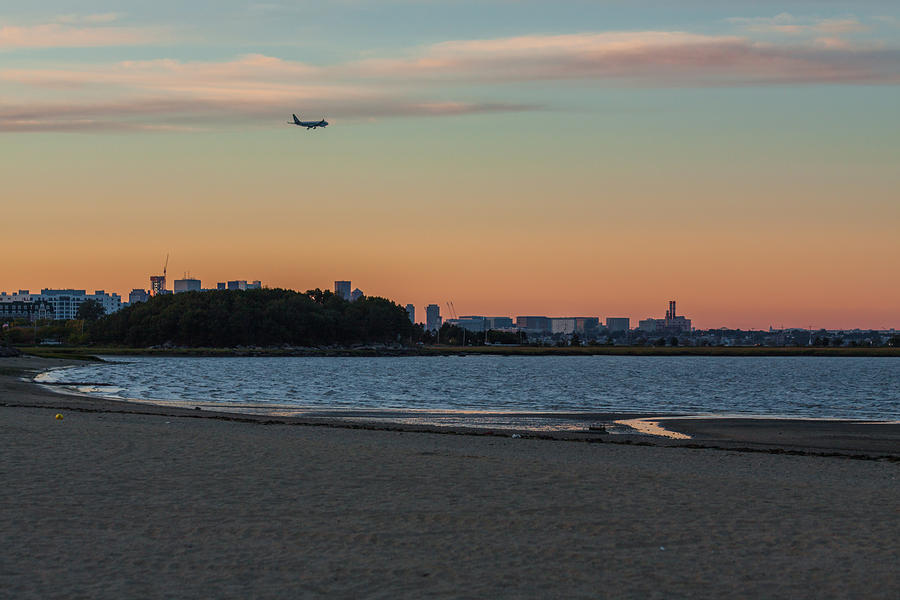Sunset on Wollaston Beach in Quincy Massachusetts Photograph by Brian MacLean