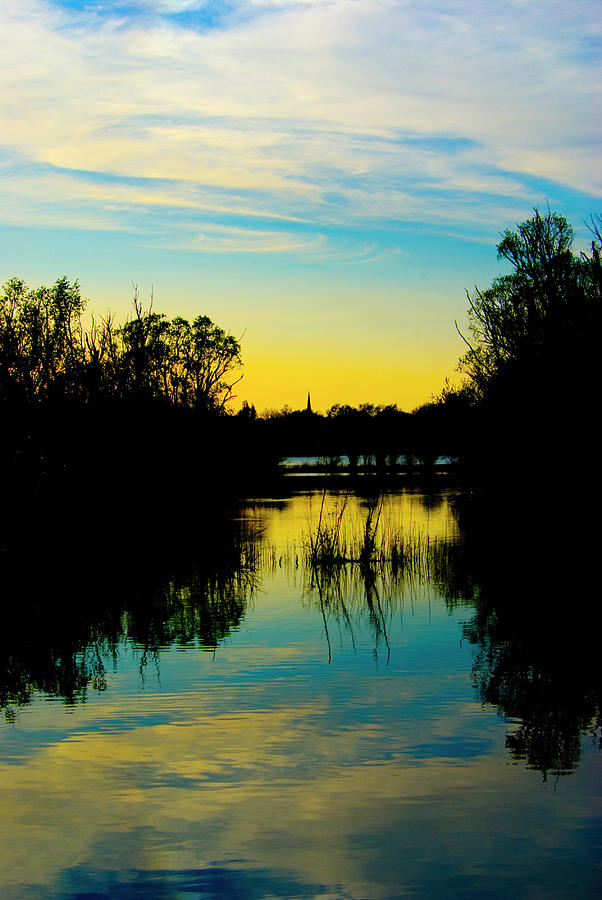 Sunset Over A Lake Photograph