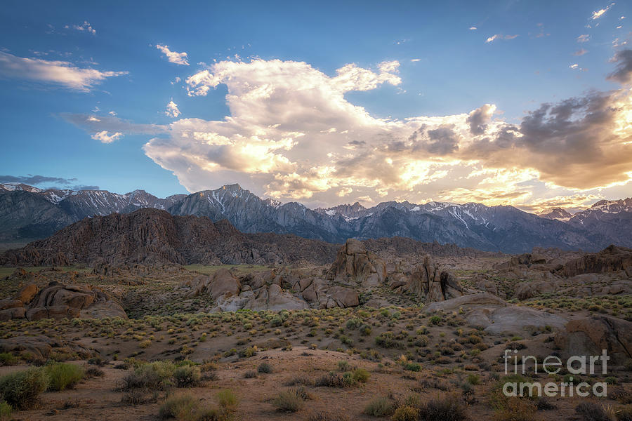 Sunset over Alabama Hills  Photograph by Michael Ver Sprill