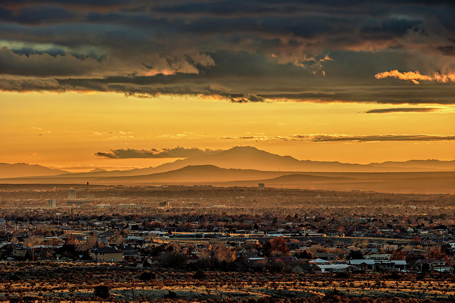 Sunset over Albuquerque Photograph by Michael McKenney