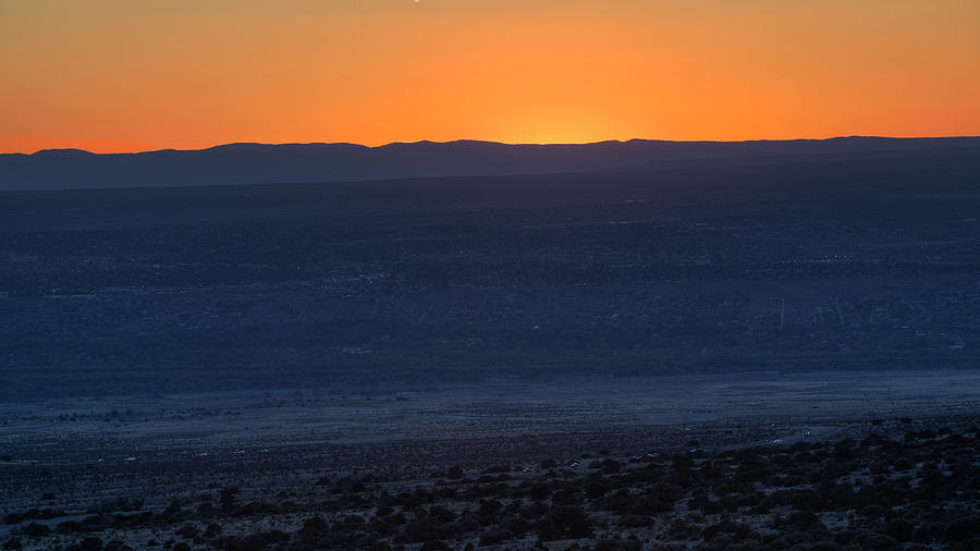 Sunset over Albuquerque Photograph by Steve Gravano