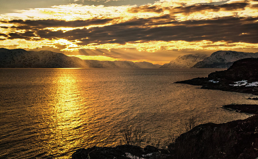 Sunset Over Altafjord Photograph by Adam Rainoff