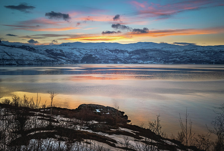 Sunset Over Altafjord Norway Photograph by Adam Rainoff
