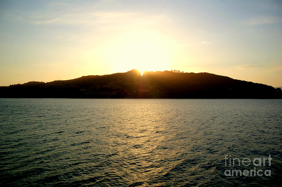 Sunset over Angel Island Photograph by Mia Alexander
