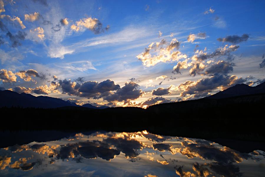 Sunset over Annette Lake Photograph by Larry Ricker