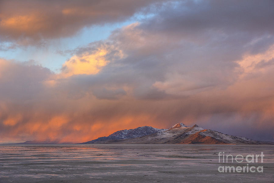 Sunset Over Antelope Island Photograph by Spencer Baugh