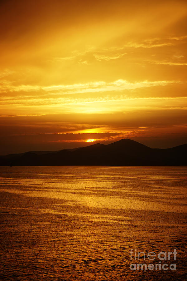 Greek Photograph - sunset over Athens by HD Connelly