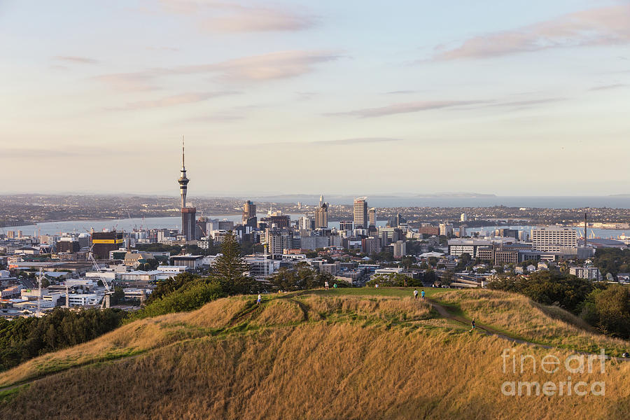 Sunset over Auckland Photograph by Didier Marti