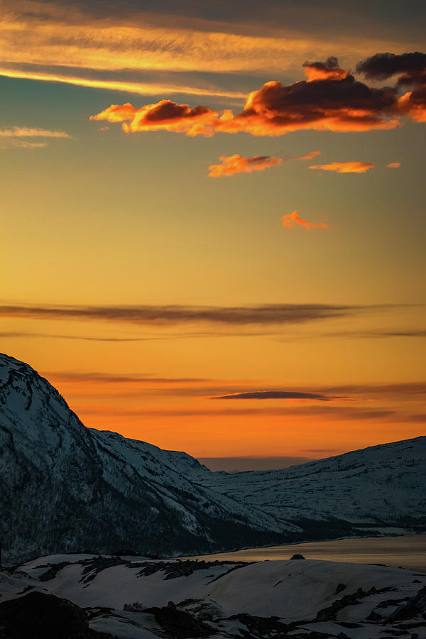 Sunset Over Badderfjorden Norway Photograph by Adam Rainoff