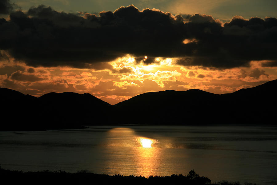 Sunset Over Ballinskelligs Bay Photograph by Aidan Moran
