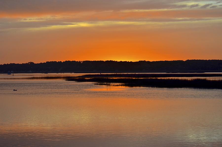 Sunset Over Broad Creek Photograph by Carol Bradley