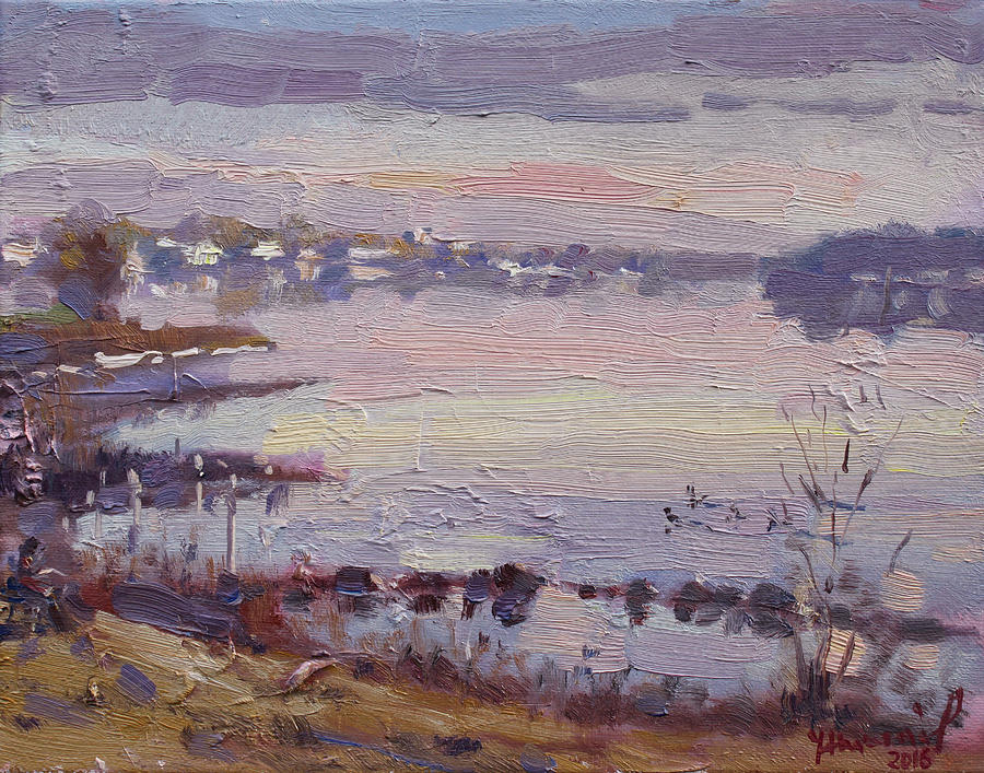 Sunset Painting - Sunset over Buffalo River by Ylli Haruni