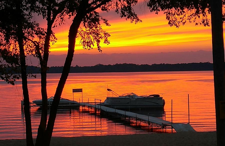Sunset over Castlerock Lake Photograph by Becky Kurth