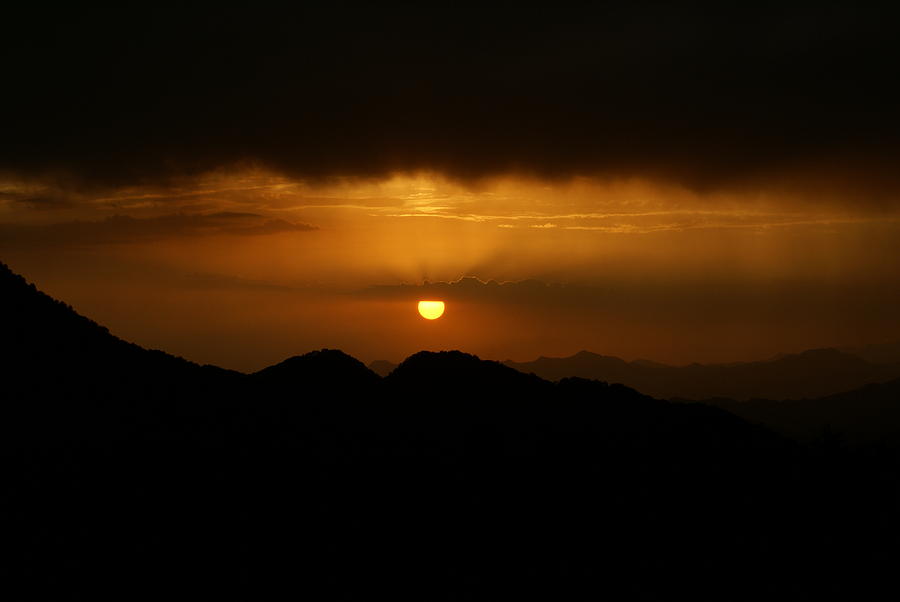Sunset over Chakrata hills 12 Photograph by Padamvir Singh