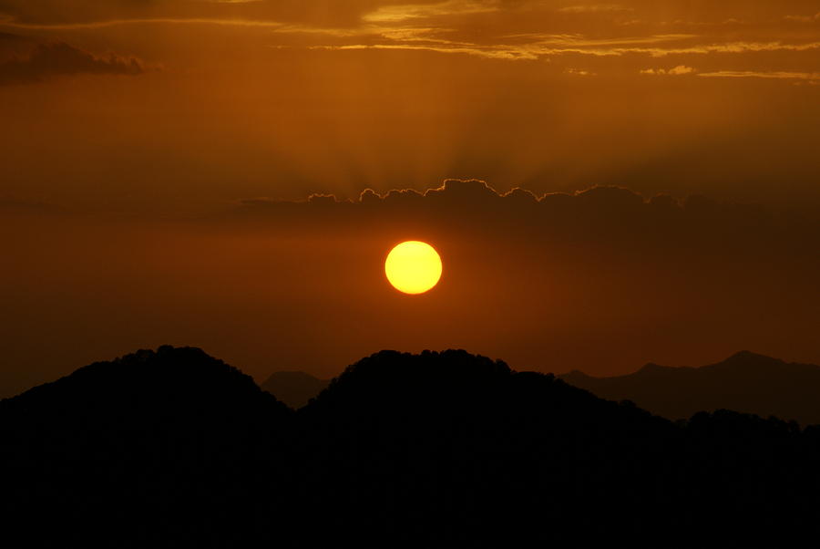 Sunset over Chakrata hills 14 Photograph by Padamvir Singh