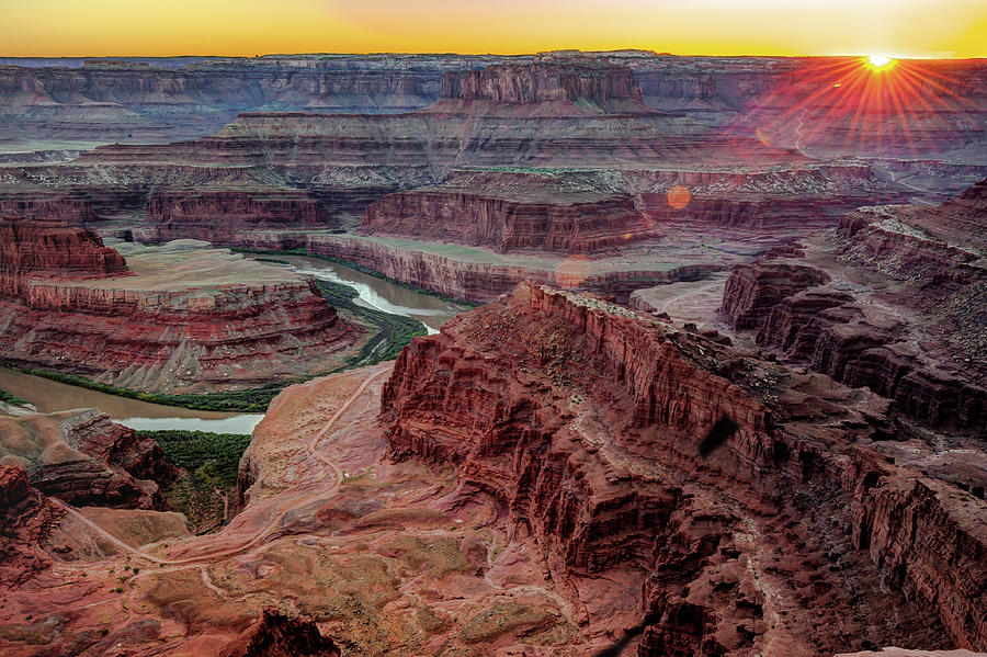 Sunset over Dead Horse Point - Moab Utah Photograph by Gregory Ballos