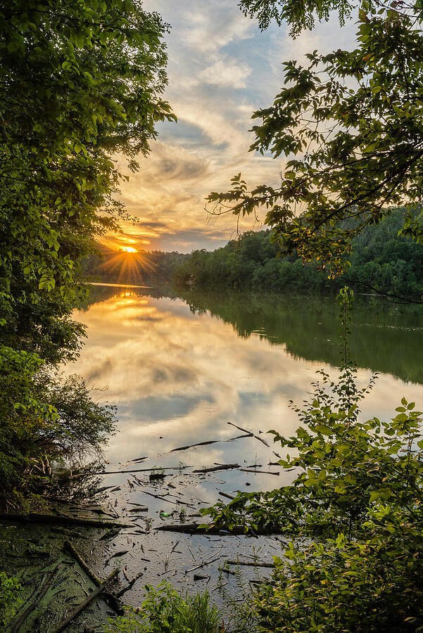 Sunset over Doe Run located in Northern, KY. Photograph by Michael Bowen