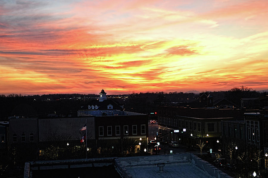 Sunset over Downtown Photograph by Jason Bohannon
