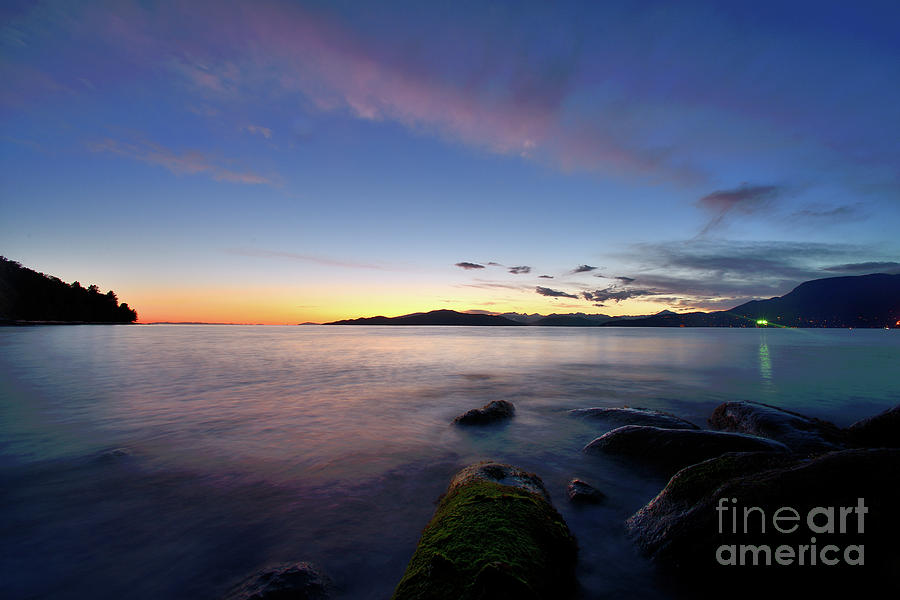Sunset Over English Bay Vancouver Bc Photograph by Terry Elniski