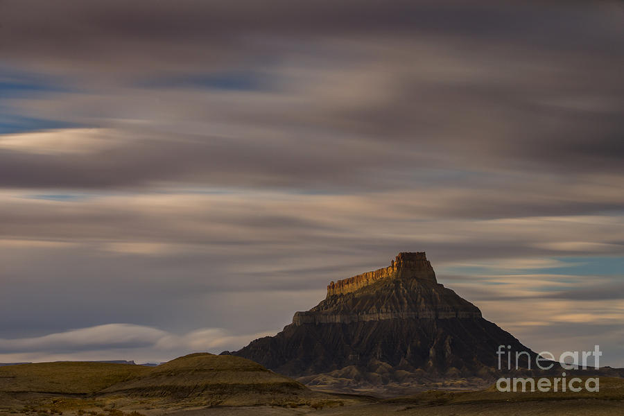 Sunset over Factory Butte Photograph by Keith Kapple