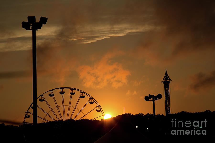 Sunset Over Fairgrounds Photograph by Linda Ouellette