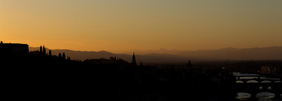 Sunset over Florence Photograph by Wade Brooks