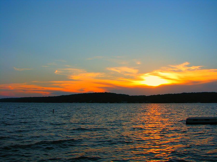 Sunset Over Geneva Lake Photograph by Victoria Sheldon - Fine Art America