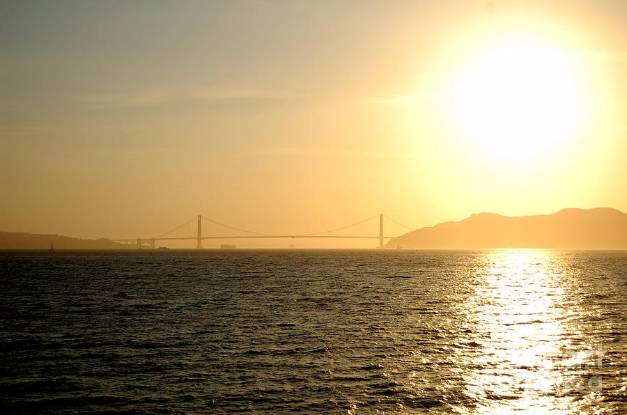 Sunset over Golden Gate Bridge Photograph by Mia Alexander
