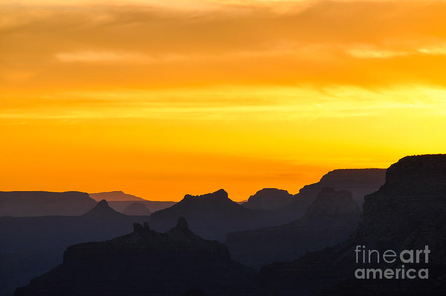 Sunset Over Grand Canyon Photograph