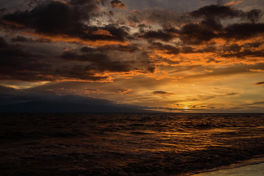 Sunset Photograph - Sunset over Hawaii by Chris McKenna