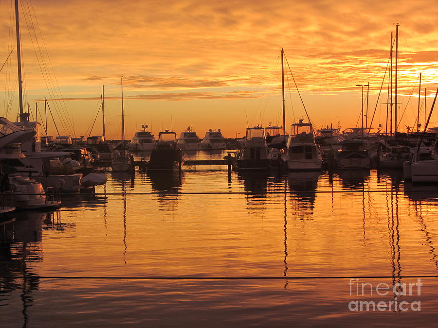 Sunset Photograph - Sunset Over Hillarys Harbour Perth by Jackie Tweddle