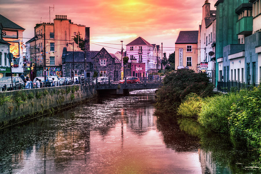 Sunset Over Ireland in Galway Photograph by Debra and Dave Vanderlaan
