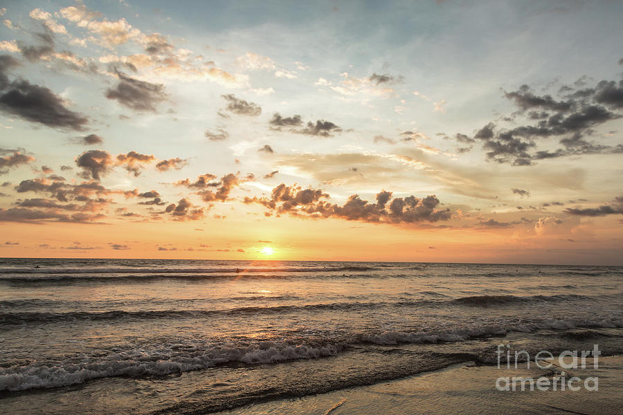 Sunset over Kuta beach Photograph by Didier Marti