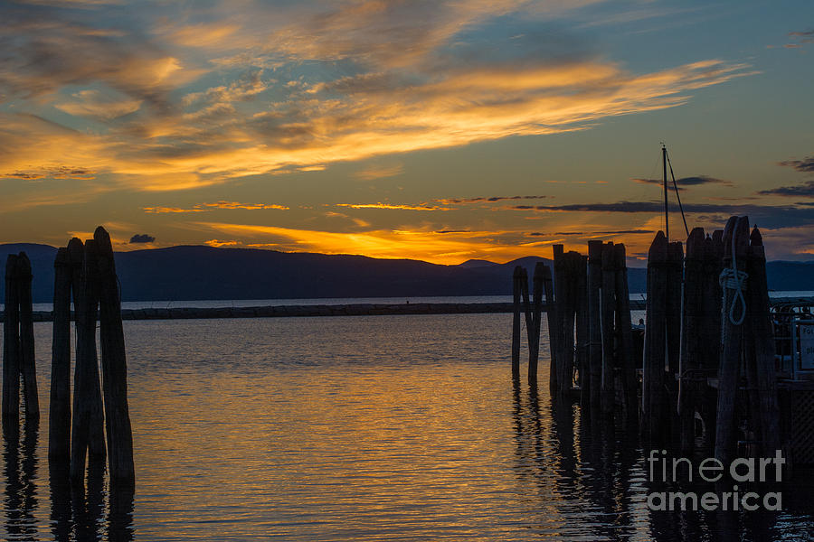 Sunset Over Lake Champlain Photograph by John Greco
