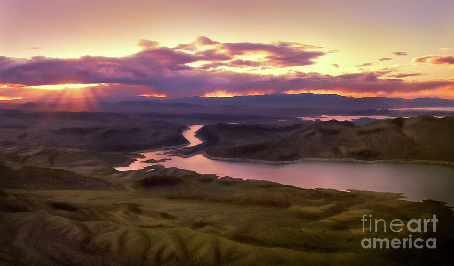 Sunset Over Lake Mead Digital Art